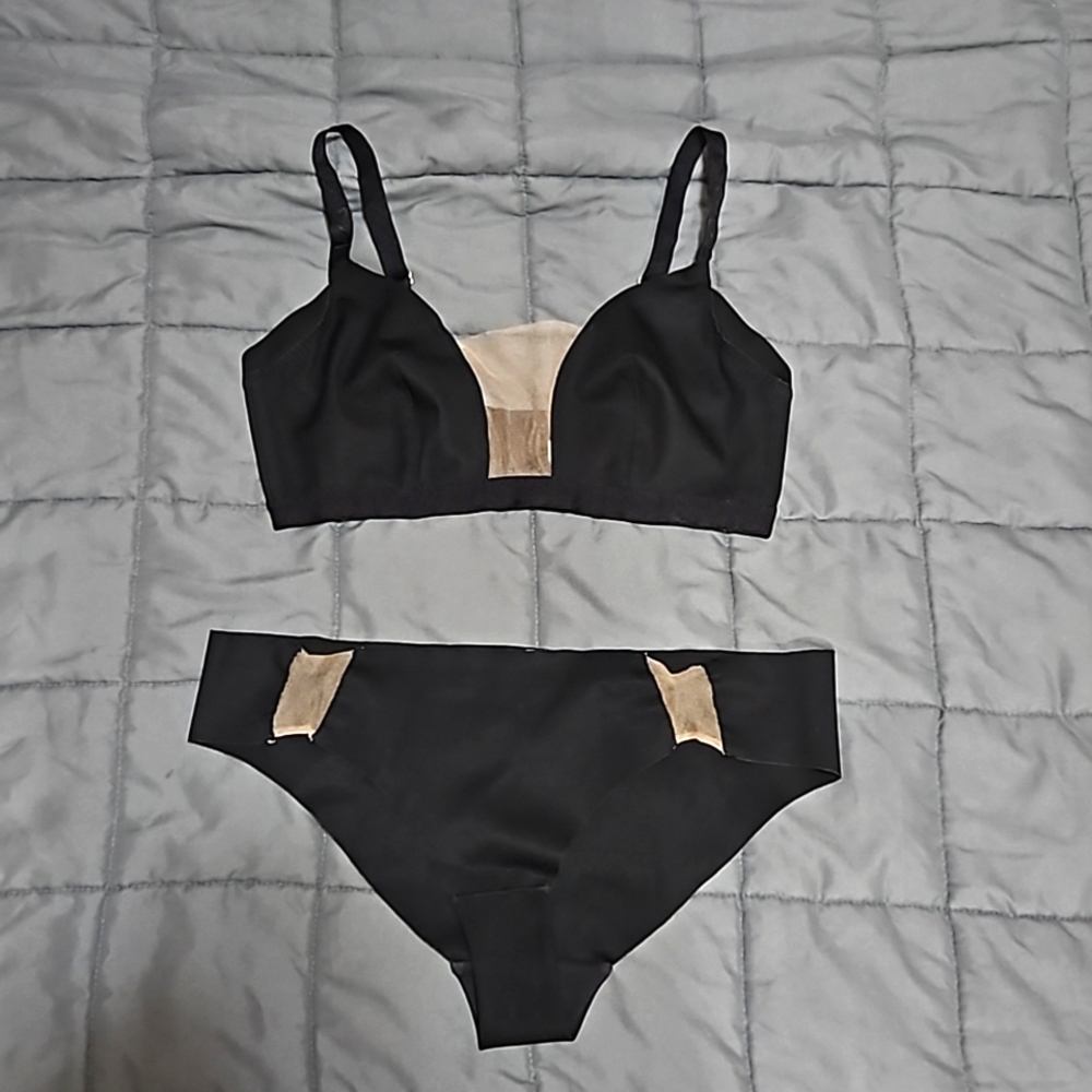 Myla Black Bralette Set NWOT size M